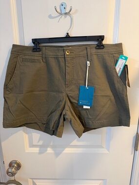 Market & Spruce Olive Utility Cotton Shorts